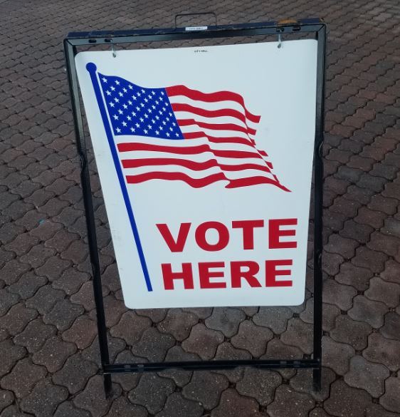 Vote Here Sign