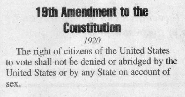 19th Amendment 