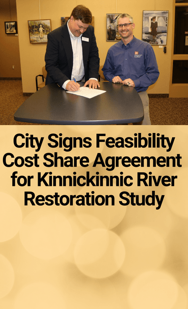 City Administrator signs Feasibility Cost Share Agreement graphic