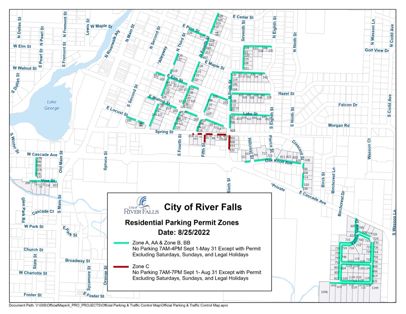 Residential Parking Permit Zones 2022