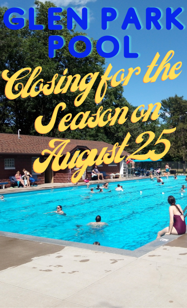 Glen Park pool closure graphic