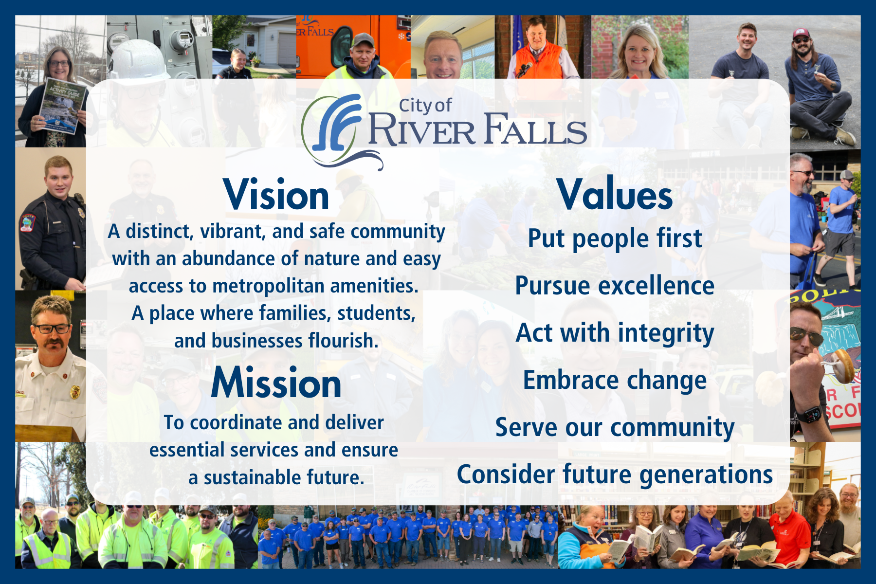 Vision Mission Values card 